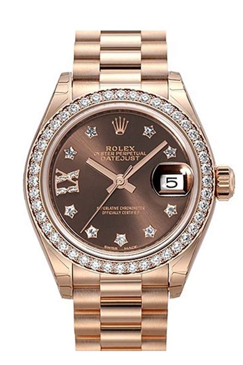 rolex womens rose gold watches|Lady.